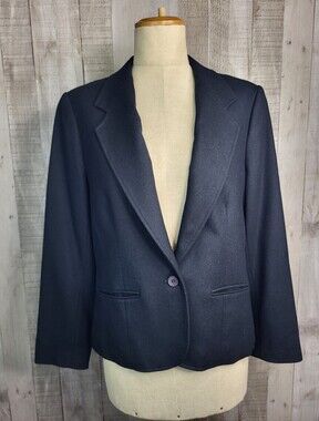 Pendleton Classic Single-Button Wool Blazer. Size 12